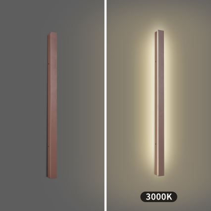 Brilagi - LED-Außenwandleuchte LINEAR LED/22W/230V 3000K IP65 100 cm braun CRI 90