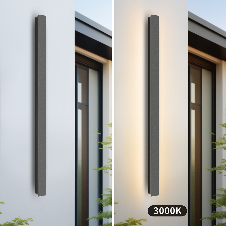 Brilagi - LED Außen-Wandleuchte LINEAR LED/22W/230V 3000K IP65 100 cm anthrazit CRI 90
