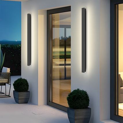 Brilagi - LED-Außenwandleuchte LINEAR LED/22W/230V 3000K IP65 100 cm schwarz CRI 90