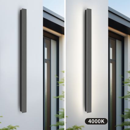 Brilagi - LINEAR LED-Außenwandleuchte, 22 W, 230 V, 4000 K, IP65, 100 cm, Anthrazit
