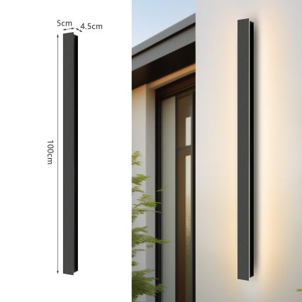 Brilagi - LED Außenwandleuchte LINEAR LED/22W/230V 4000K IP65 100 cm schwarz
