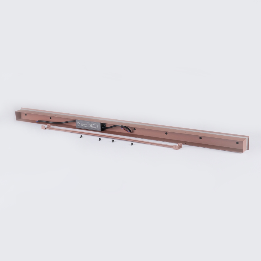 Brilagi - LED-Außenwandleuchte LINEAR, 32 W, 230 V, 3000 K, IP65, 140 cm, braun, Ra 90