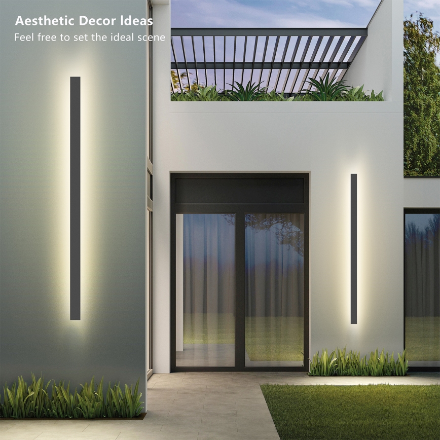 Brilagi - LED Außenwandleuchte LINEAR LED/32W/230V 3000K IP65 140 cm Anthrazit CRI 90
