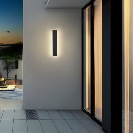 Brilagi - LED-Außen-Wandleuchte LINEAR LED/8W/230V 3000K IP65 30 cm schwarz