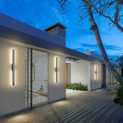 Brilagi - LED Außenwandleuchte LINEO LED/24W/230V 3000K IP65 100 cm anthrazit