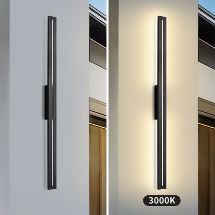 Brilagi - LED Außenwandleuchte LINEO LED/24W/230V 3000K IP65 100 cm schwarz