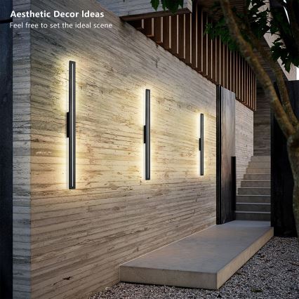Brilagi - LED Außenwandleuchte LINEO LED/24W/230V 4000K IP65 100 cm schwarz