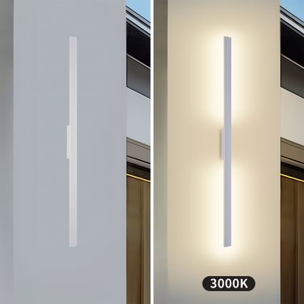 Brilagi - LED Außenwandleuchte LUNA LED/24W/230V 3000K IP65 100 cm weiß CRI 90
