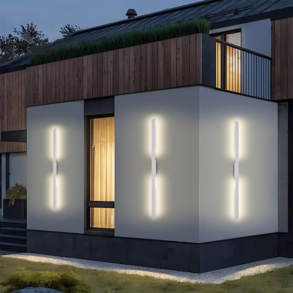 Brilagi - LED Außenwandleuchte LUNA LED/24W/230V 3000K IP65 100 cm weiß CRI 90