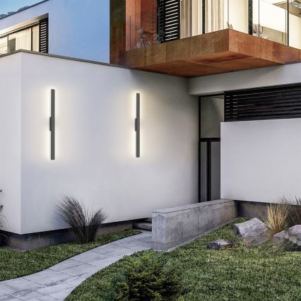 Brilagi - LED Außenwandleuchte LUNA LED/24W/230V 3000K IP65 100 cm anthrazit CRI 90