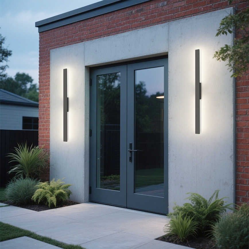 Brilagi - LED Außenwandleuchte LUNA LED/24W/230V 3000K IP65 100 cm anthrazit CRI 90