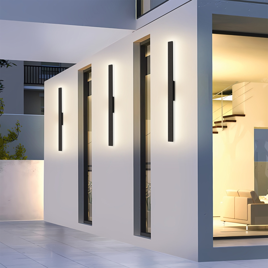 Brilagi - LED Außenwandleuchte LUNA LED/24W/230V 3000K IP65 100 cm schwarz CRI 90
