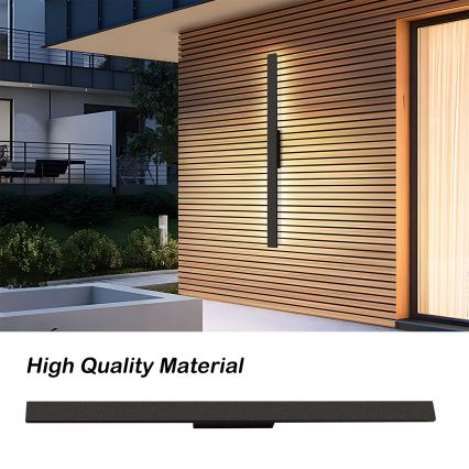 Brilagi - LED Außenwandleuchte LUNA LED/24W/230V 3000K IP65 100 cm schwarz CRI 90