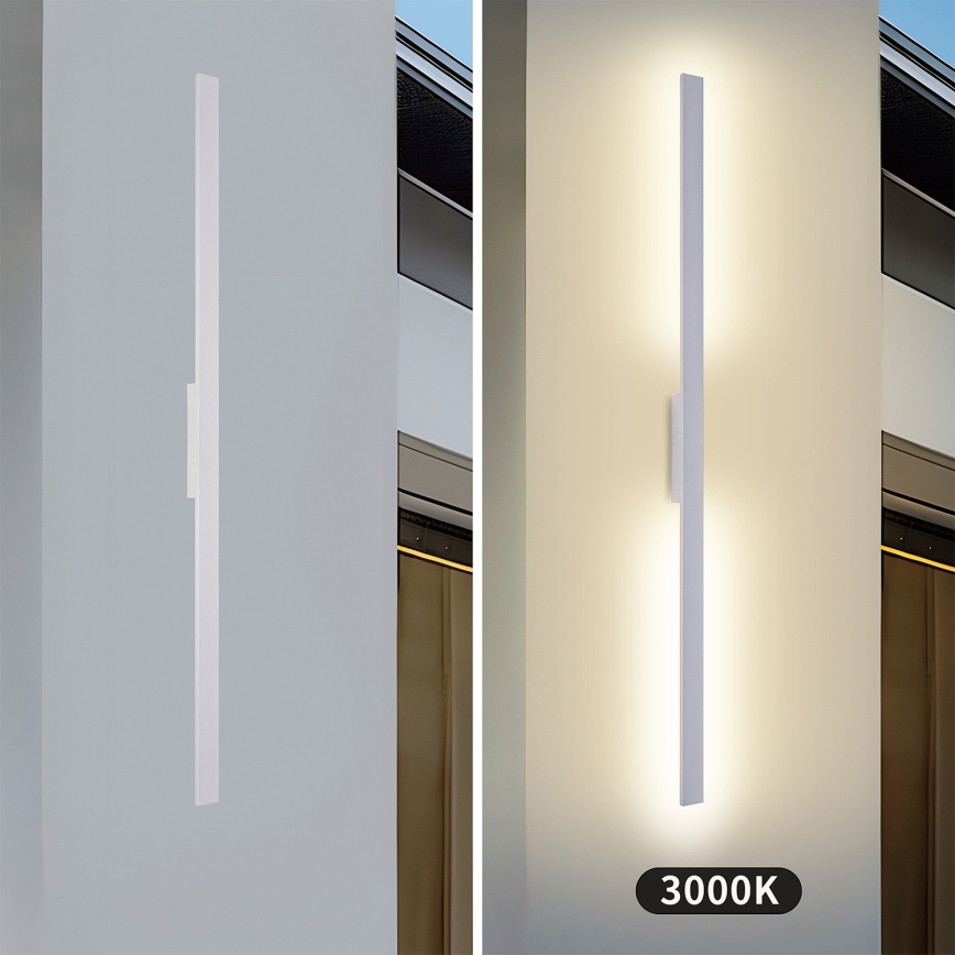 Brilagi - LED-Außenwandleuchte LUNA LED/30W/230V 3000K IP65 150 cm weiß CRI 90