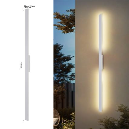Brilagi - LED-Außenwandleuchte LUNA LED/30W/230V 3000K IP65 150 cm weiß CRI 90