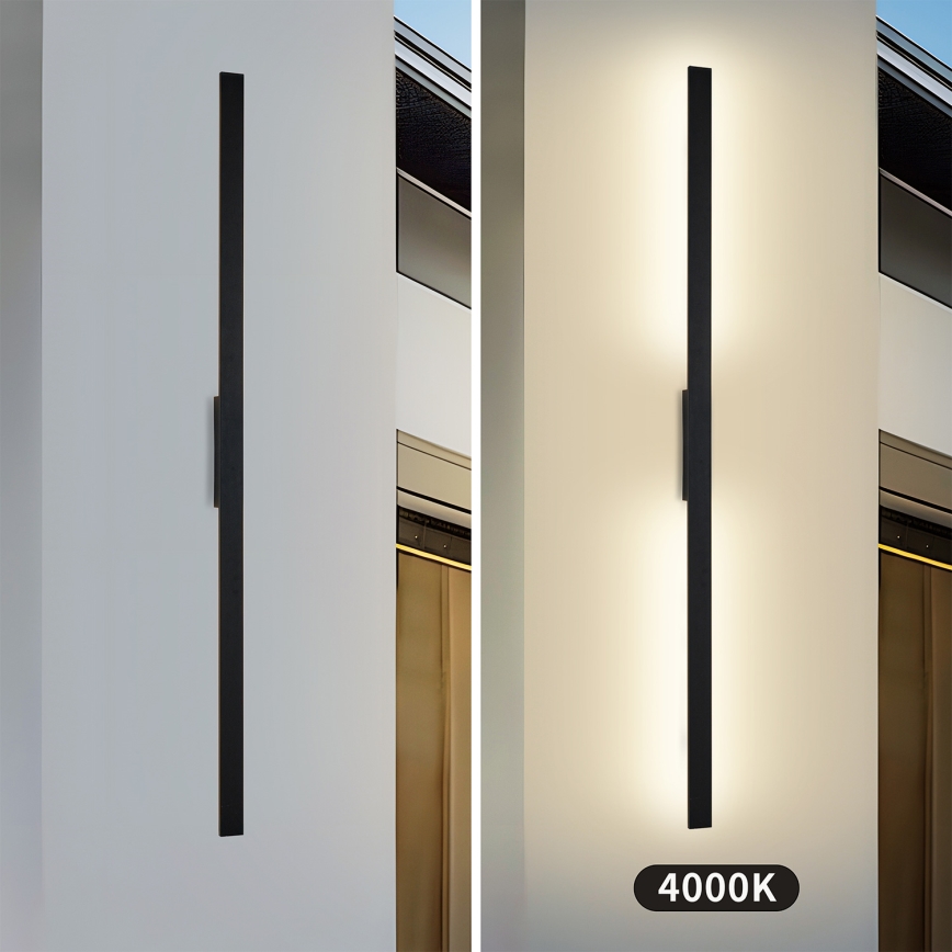 Brilagi - LED-Außenwandleuchte LUNA LED/30W/230V 4000K IP65 150 cm schwarz CRI 90