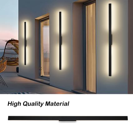 Brilagi - LED-Außenwandleuchte LUNA LED/30W/230V 4000K IP65 150 cm schwarz CRI 90