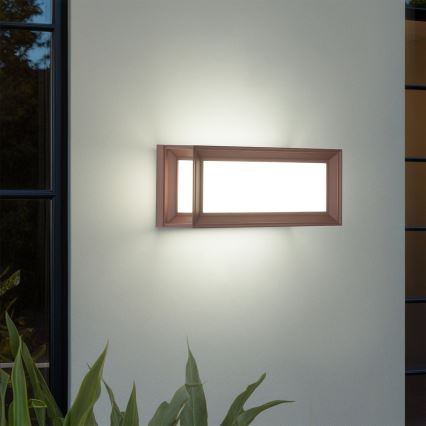 Brilagi - PARKER LED-Außenwandleuchte mit Sensor, 12W/230V, braun, IP44