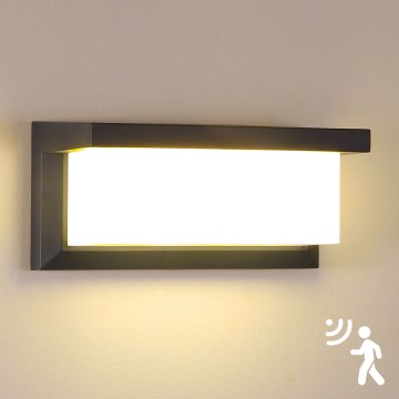 BRILAGI - LED-Außenwandleuchte mit Sensor BRICKY LED/12W/230V, Anthrazit, IP54
