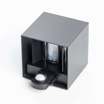BRILAGI - LED-Außenwandleuchte mit Sensor CUBE LED/6W/230V Anthrazit IP65
