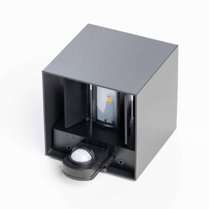 BRILAGI - LED-Außenwandleuchte mit Sensor CUBE LED/6W/230V Anthrazit IP65