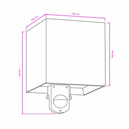 BRILAGI - LED-Außenwandleuchte mit Sensor CUBE LED/6W/230V Anthrazit IP65