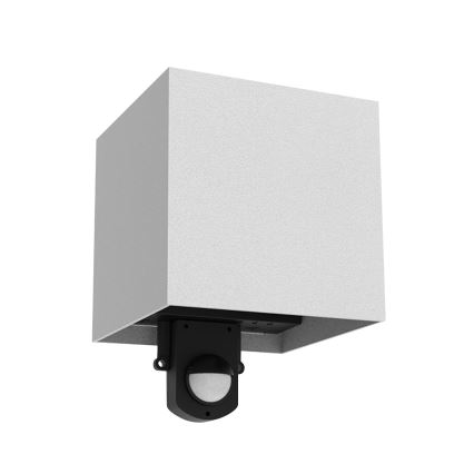 Brilagi - LED-Außenwandleuchte mit Sensor CUBE LED/6W/230V grau IP65