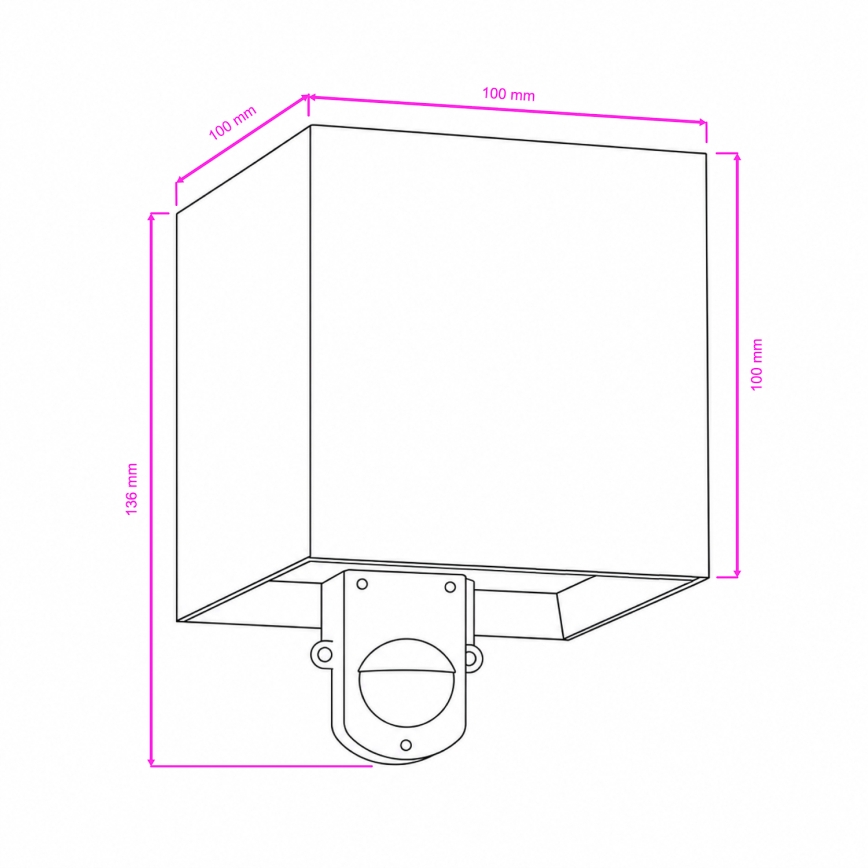BRILAGI - LED-Außenwandleuchte mit Sensor CUBE LED/6W/230V grau IP65