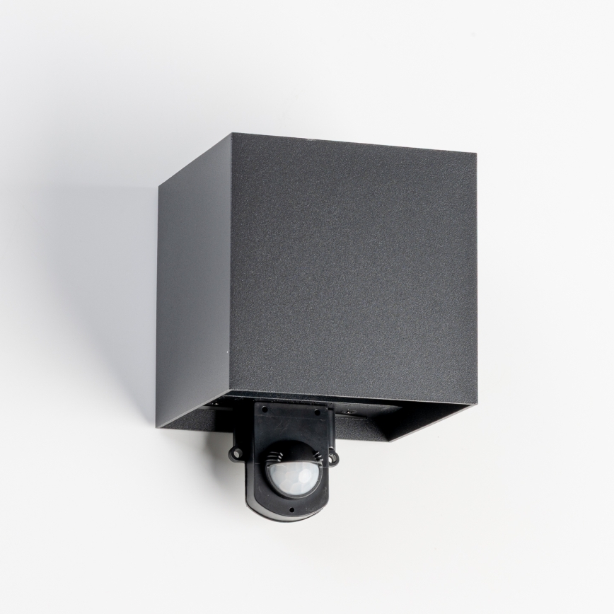BRILAGI - LED Außenwandleuchte mit Sensor CUBE LED/6W/230V schwarz IP65