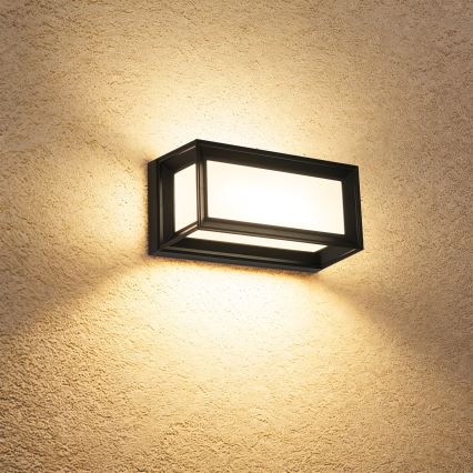 Brilagi - LED-Außenwandleuchte mit Sensor PARKER LED/12W/230V schwarz IP44