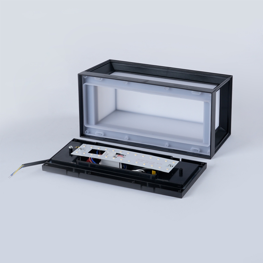 Brilagi - LED-Außenwandleuchte mit Sensor PARKER LED/12W/230V schwarz IP44