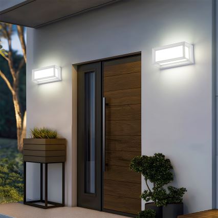 Brilagi - LED-Außenwandleuchte mit Sensor PARKER LED/12W/230V Weiß IP44