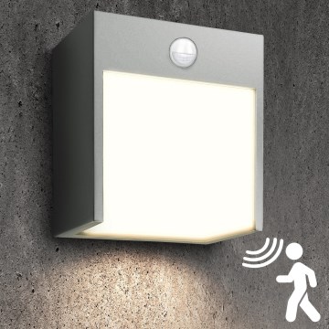 Brilagi - LED Außenwandleuchte mit Sensor TERNI LED/12W/230V grau IP44