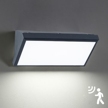 Brilagi - LED Außenwandleuchte mit Sensor TRIANGLE LED/20W/230V Anthrazit IP65