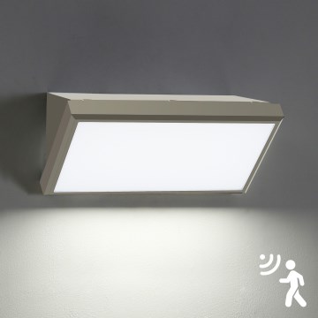 Brilagi - LED Außenwandleuchte mit Sensor TRIANGLE LED/20W/230V grau IP65