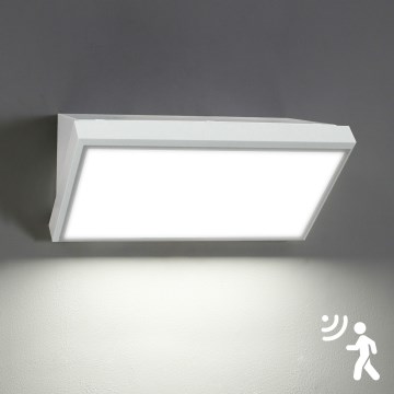 Brilagi - LED Außenwandleuchte mit Sensor TRIANGLE LED/20W/230V weiß IP65