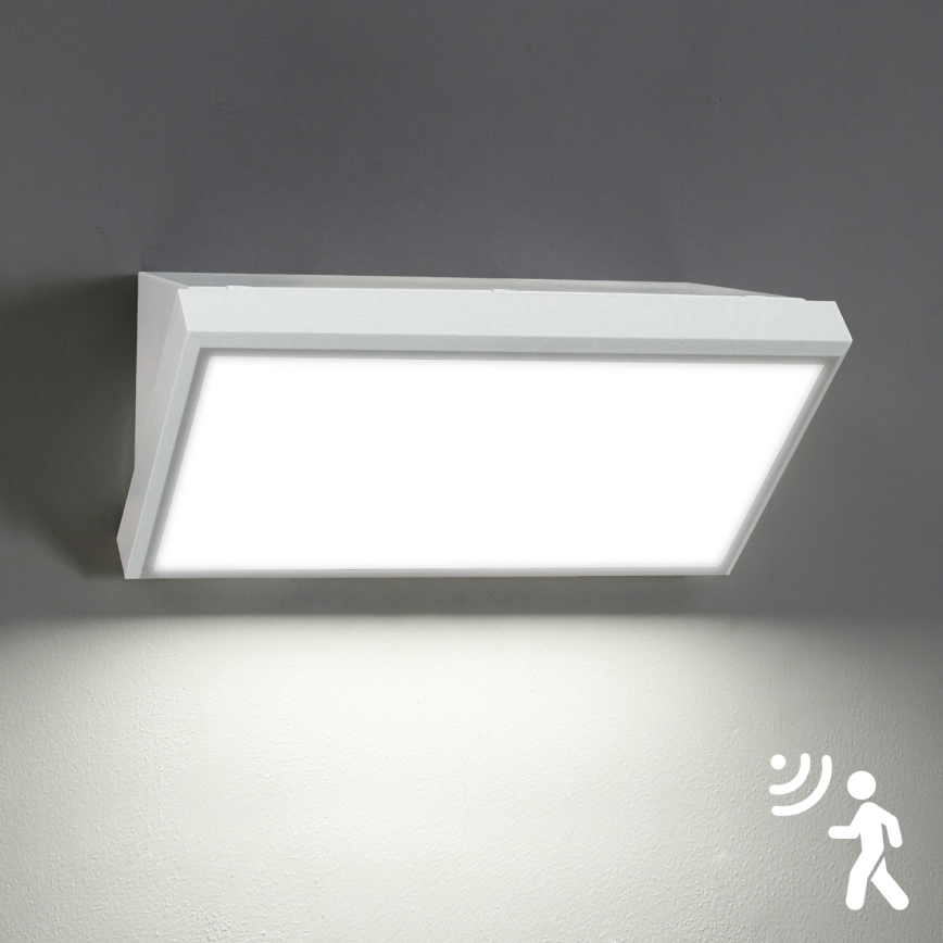 Brilagi - LED Außenwandleuchte mit Sensor TRIANGLE LED/20W/230V weiß IP65