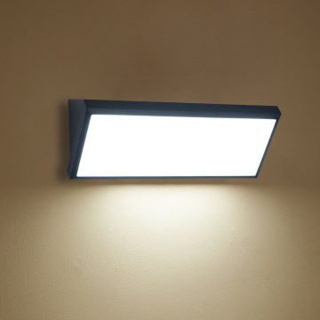 Brilagi - LED-Außenwandleuchte mit Sensor TRIANGLE LED/42W/230V schwarz IP65