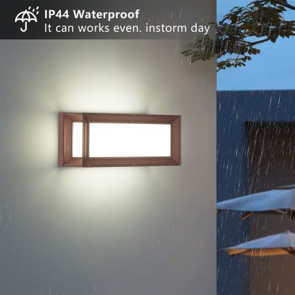 Brilagi - LED-Außenwandleuchte PARKER LED/12W/230V 3000/4500/6000K braun IP44