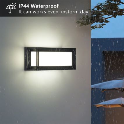 Brilagi - LED-Außenwandleuchte PARKER LED/12W/230V 3000/4500/6000K schwarz IP44