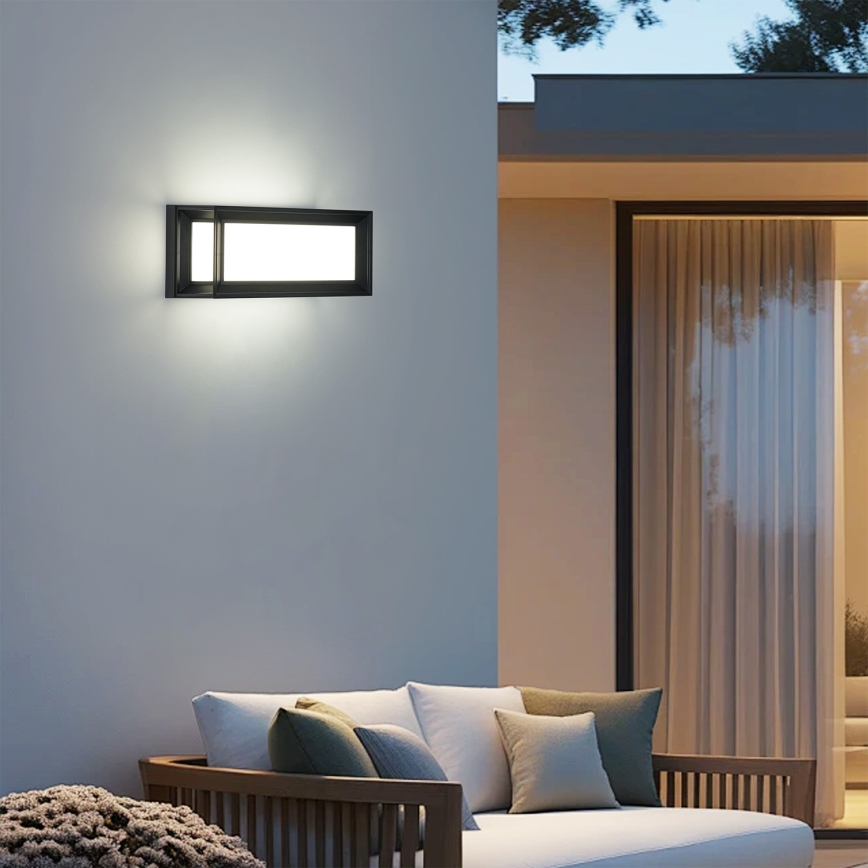Brilagi - LED-Außenwandleuchte PARKER LED/12W/230V 3000/4500/6000K schwarz IP44