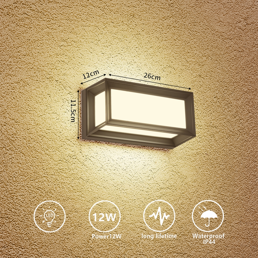 Brilagi - LED Außenwandleuchte PARKER LED/12W/230V anthrazit IP44