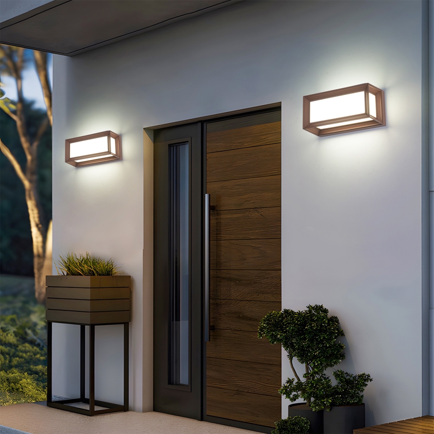 Brilagi - LED-Außenwandleuchte PARKER LED/12W/230V braun IP44