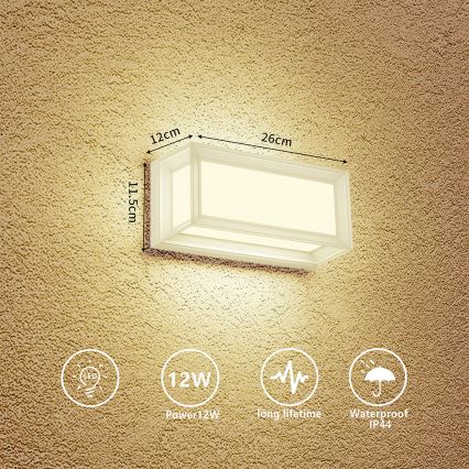 Brilagi - LED Außenwandleuchte PARKER LED/12W/230V weiß IP44