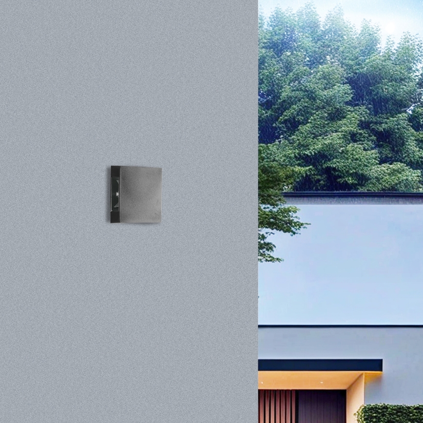 Brilagi - LED-Außenwandleuchte QUADRAY LED/4W/230V anthrazit IP65
