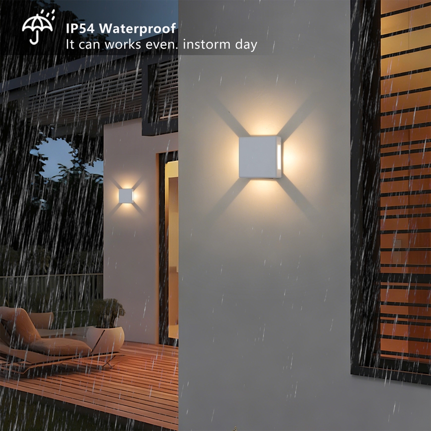 Brilagi - LED Außenwandleuchte QUADRAY LED/6W/230V weiß IP54