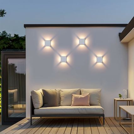 Brilagi - LED Außenwandleuchte QUADRAY LED/6W/230V weiß IP54