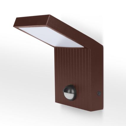 Brilagi - RIANO LED-Außenwandleuchte mit Sensor LED/8W/230V, braun, IP65