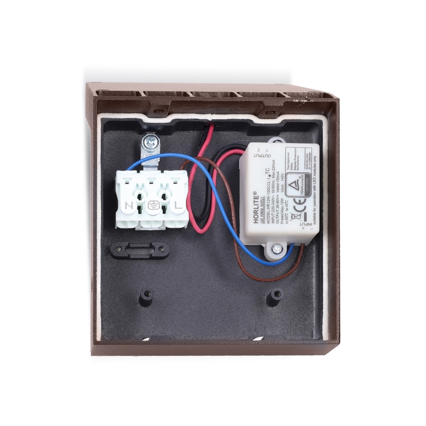Brilagi - RIANO LED-Außenwandleuchte mit Sensor LED/8W/230V, braun, IP65