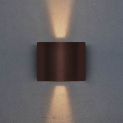 Brilagi - LED-Außenwandleuchte RONDO, 6W/230V, braun, IP54